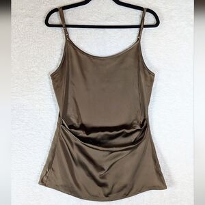 Good American Satin Cami in Brown